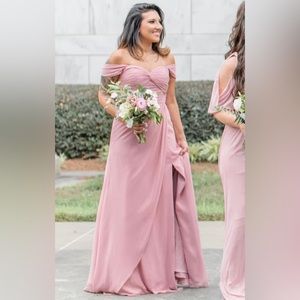 Azazi bridesmaid dress dusty rose